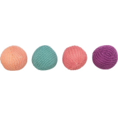 Котешка игрчака Trixie Set of knitted balls комплект от два броя топки с добавена котешка трева